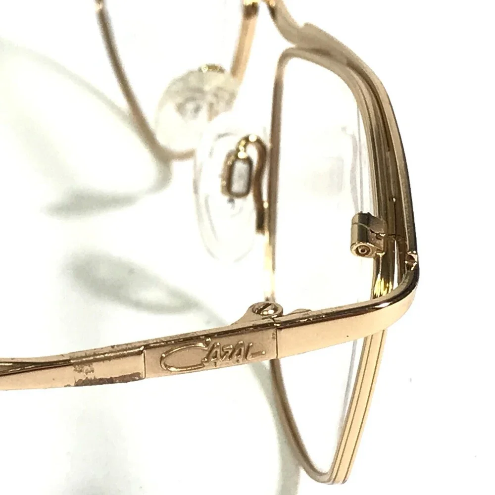Cazal Eyeglasses Frames MOD 121 Col.840 Gold Geometric Full Wire Rim 55-16-135